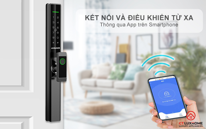KHÓA CỬA NHÔM AVOLOCK AN 383 NHẬN DIỆN VÂN TAY AN383 7