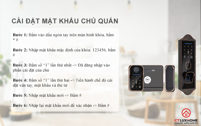 Cài đặt mật khẩu chủ quản