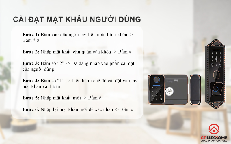 Cài đặt mật khẩu người dùng