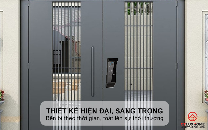 Thiết kế hiện đại, sang trọng, phù hợp cho cổng ngoài trời