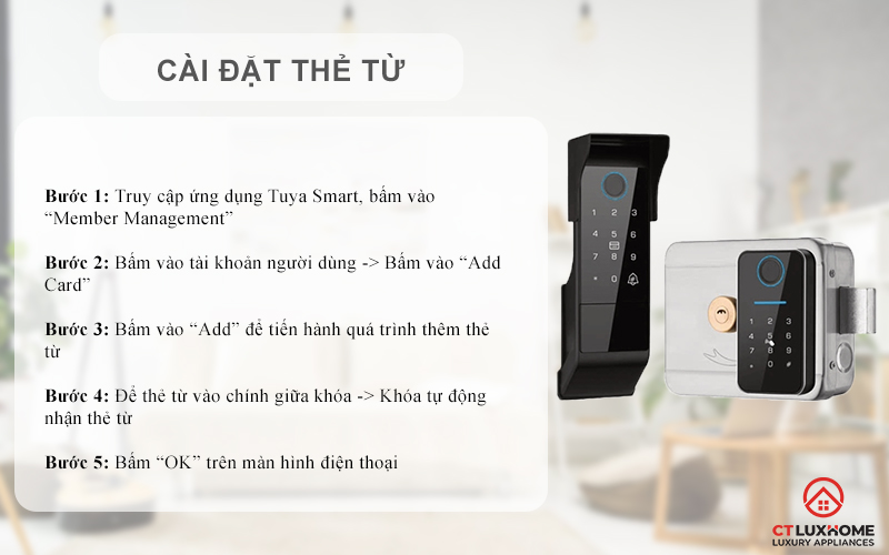 Cài đặt thẻ từ người dùng