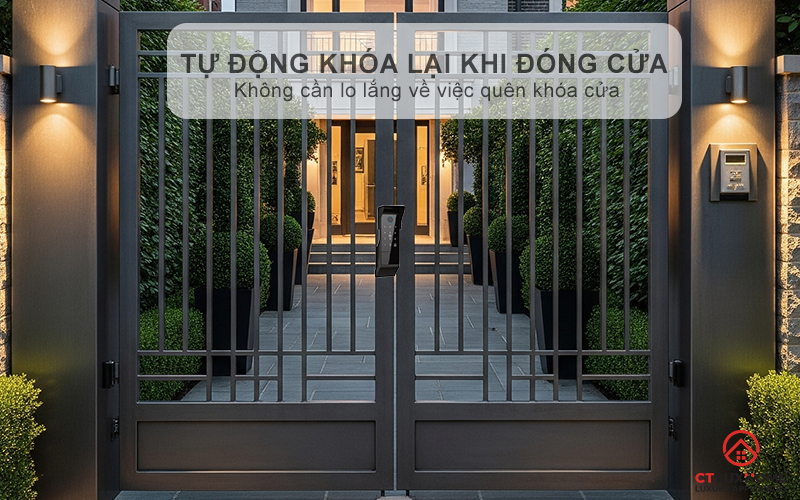 Tự động khóa lại khi đóng cửa, tránh tình trạng quên khóa