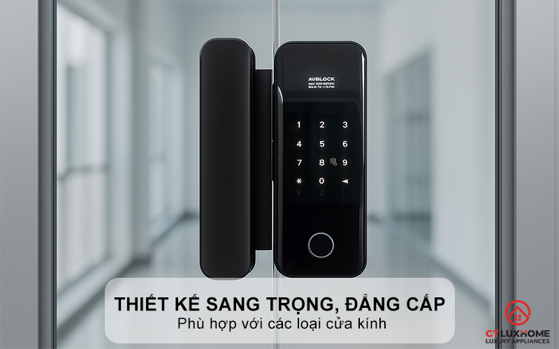 Thiết kế hiện đại, sang trọng, phù hợp với các loại cửa kính
