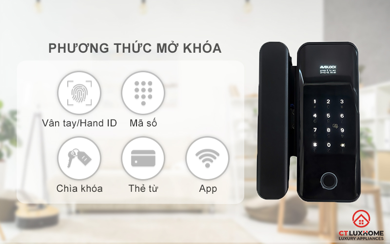 Mở khóa nhanh chóng, linh hoạt với nhiều phương thức