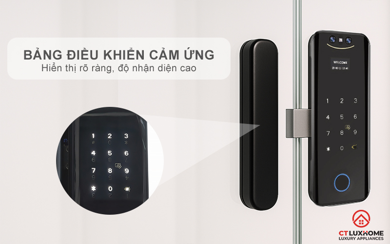 Thao tác mở khóa dễ dàng với bảng điều khiển cảm ứng hiện đại