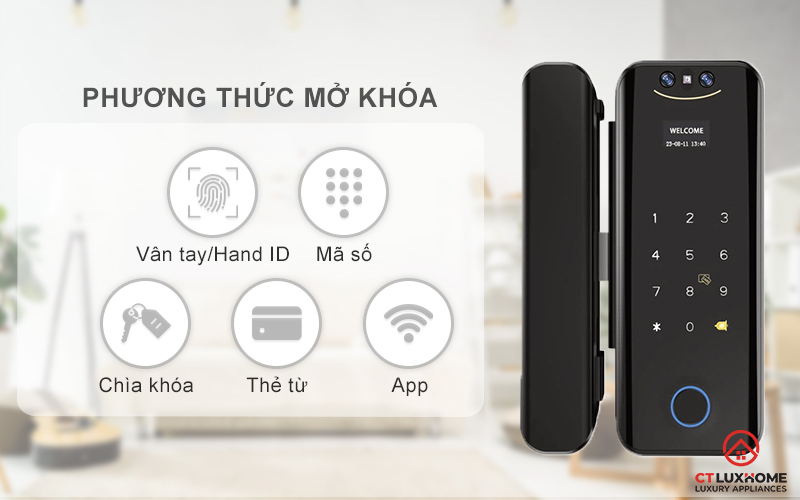 Mở khóa nhanh chóng, linh hoạt với nhiều phương thức