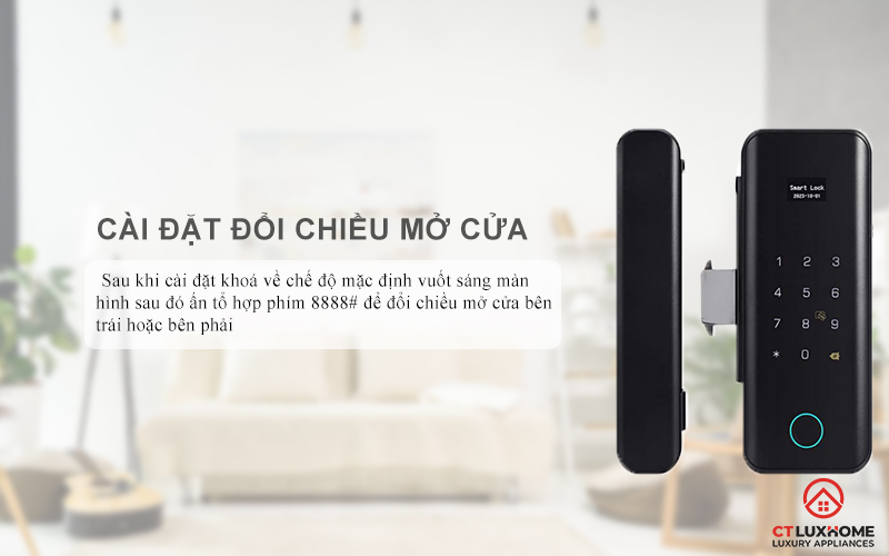 Cài đặt đổi chiều mở cửa