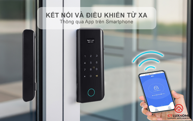 Kết nối thông minh, điều khiển khóa từ xa tiện lợi qua điện thoại