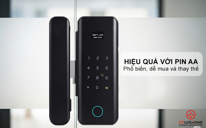 Hoạt động hiệu quả với Pin AA, tự động báo khi pin yếu