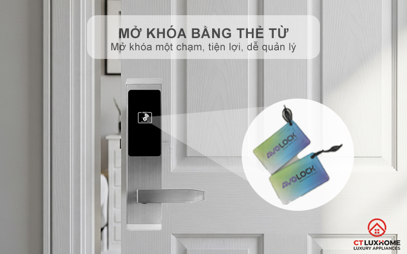 Mở khóa bằng thẻ từ tiện lợi