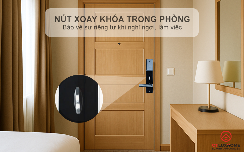 Nút xoay khóa trong phòng - Bảo vệ riêng tư
