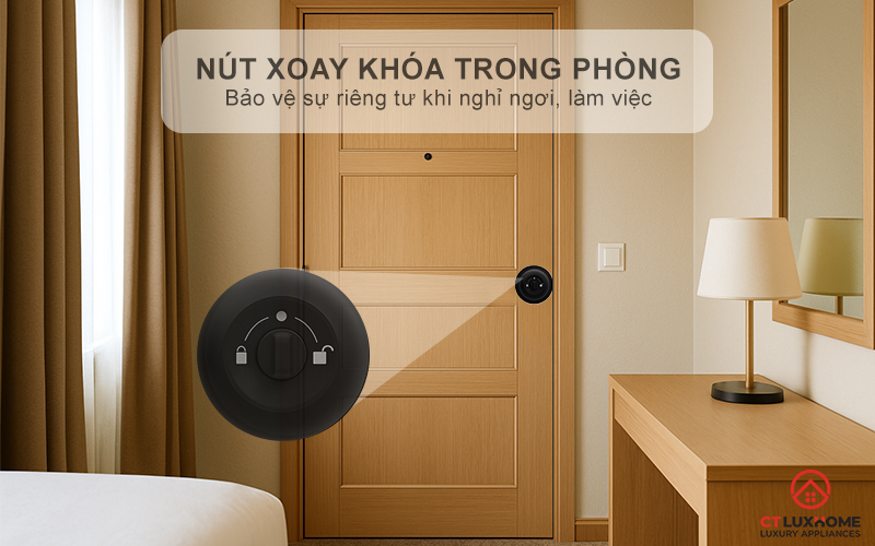 Nút xoay khóa trong phòng - Bảo vệ riêng tư