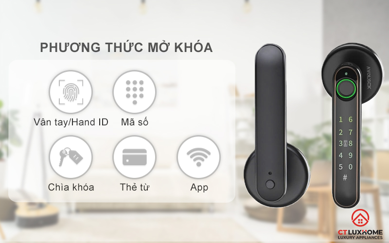 Mở khóa nhanh chóng, linh hoạt với nhiều phương thức