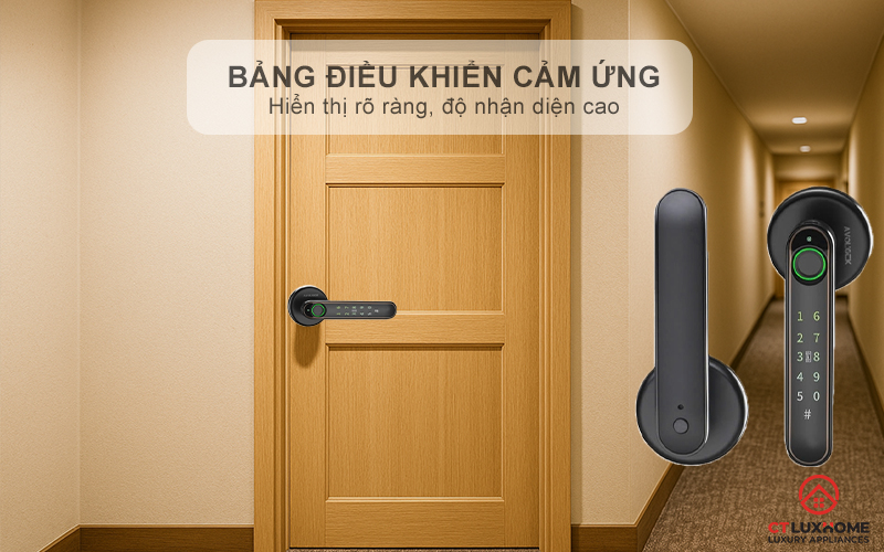 Thao tác mở khóa dễ dàng với bảng điều khiển cảm ứng hiện đại