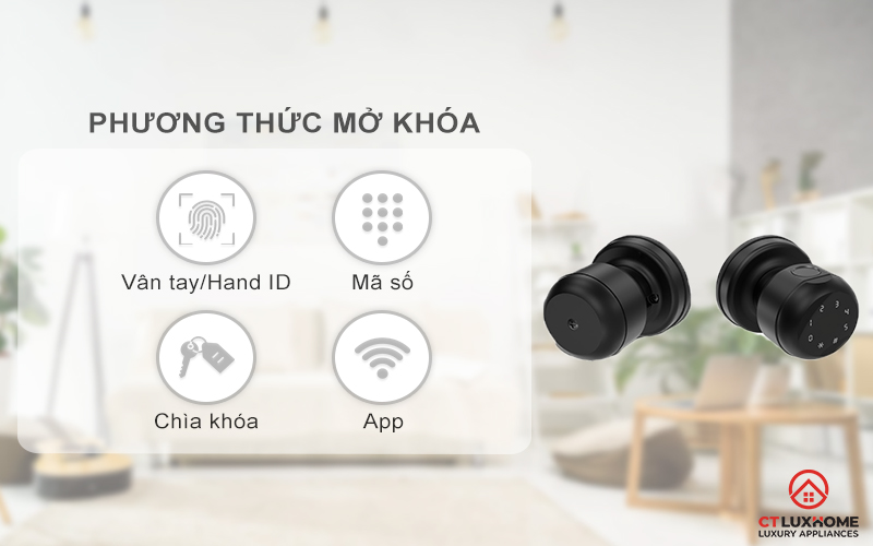 Mở khóa nhanh chóng, linh hoạt với nhiều phương thức