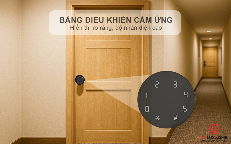 Thao tác mở khóa dễ dàng với bảng điều khiển cảm ứng hiện đại