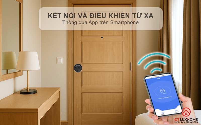 Kết nối thông minh, điều khiển khóa từ xa tiện lợi qua điện thoại