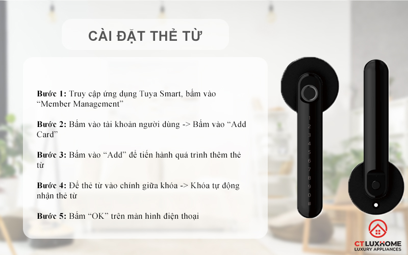 Cài đặt thẻ từ người dùng