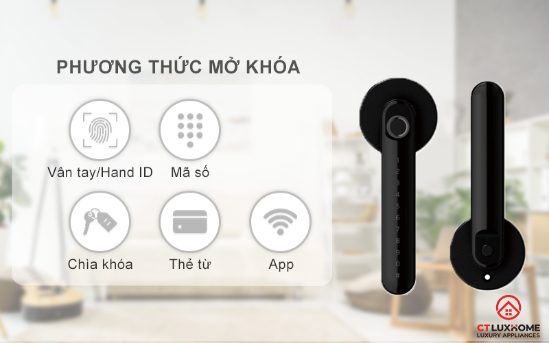 Mở khóa nhanh chóng, linh hoạt với nhiều phương thức