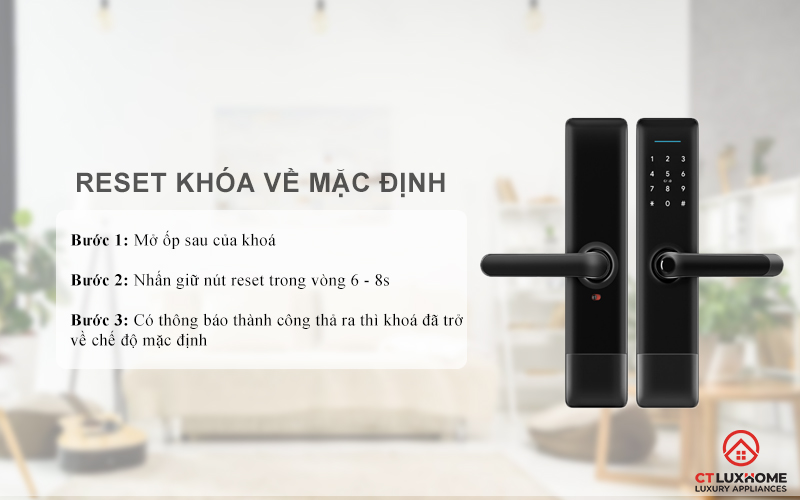 Reset khóa về mặc định