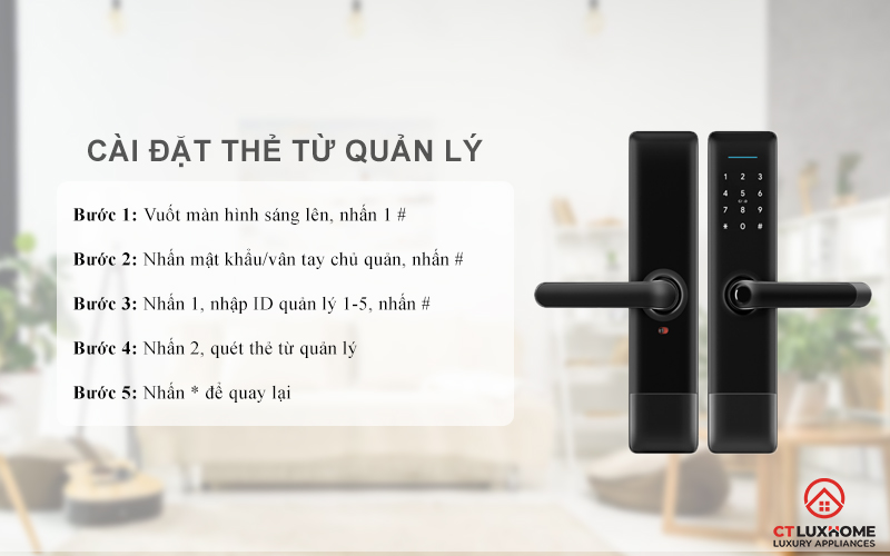 Cài thẻ từ khẩu quản lý