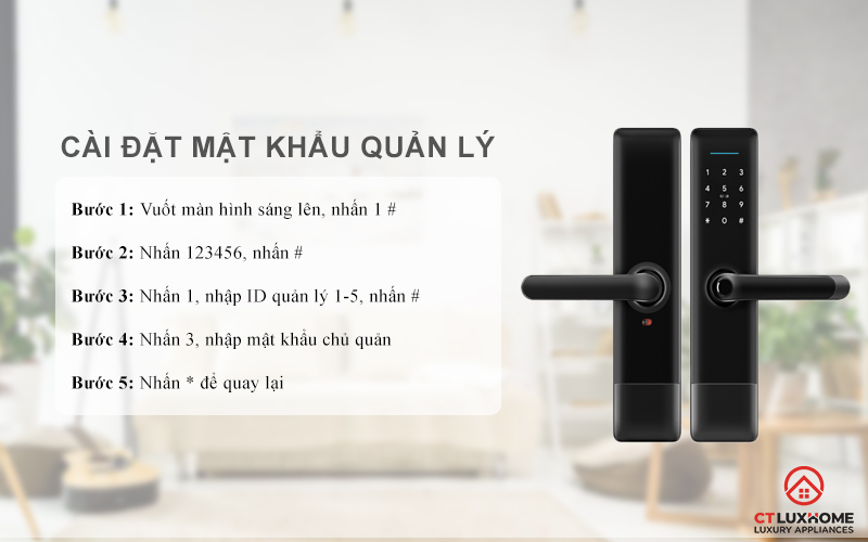 Cài đặt mật khẩu quản lý
