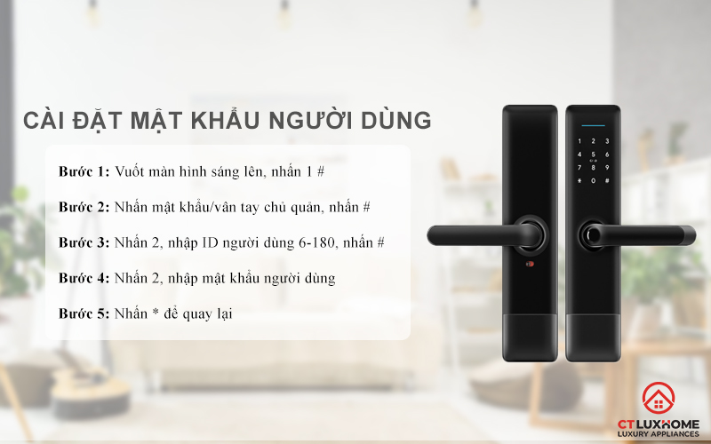 Cài đặt mật khẩu người dùng
