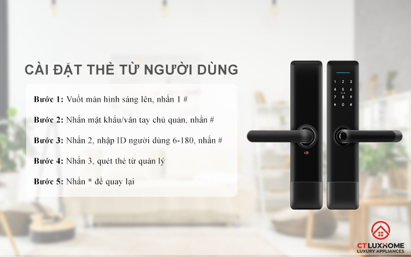 Cài đặt thẻ từ người dùng