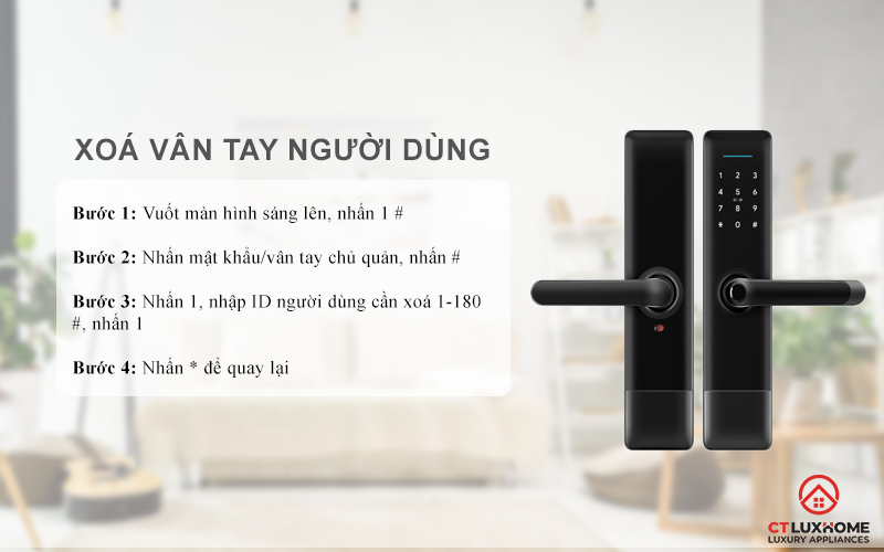 Xóa vân tay người dùng