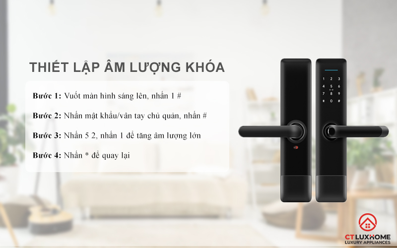 Thiết lập âm lượng khóa