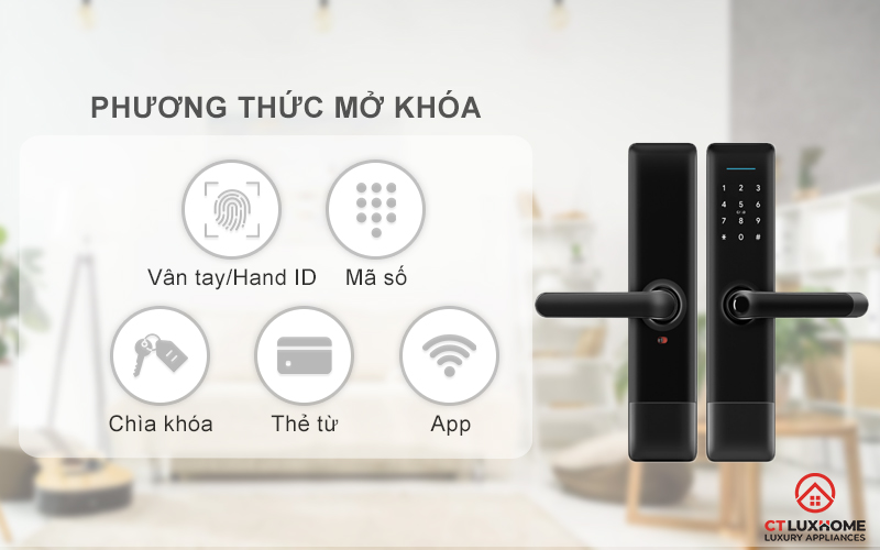 Mở khóa nhanh chóng, linh hoạt với nhiều phương thức