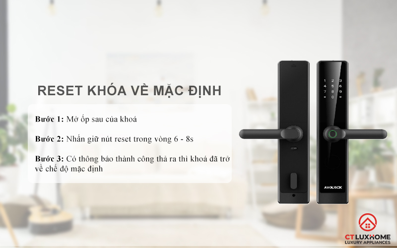 Reset khóa về mặc định