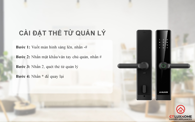 Cài đặt thẻ từ quản lý