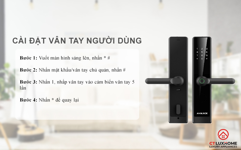 Cài đặt vân tay người dùng