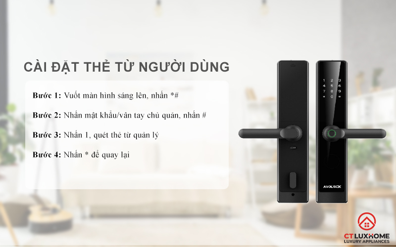 Cài đặt thẻ từ người dùng