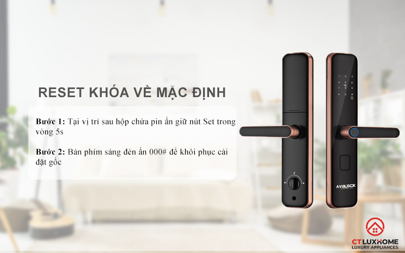 Reset khóa về mặc định