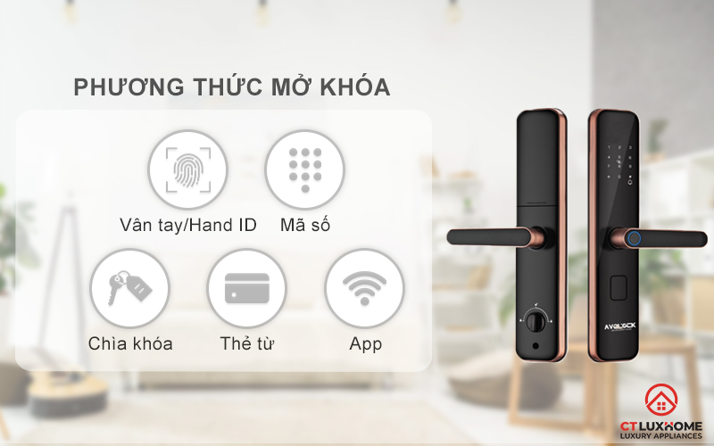 Mở khóa nhanh chóng, linh hoạt với nhiều phương thức