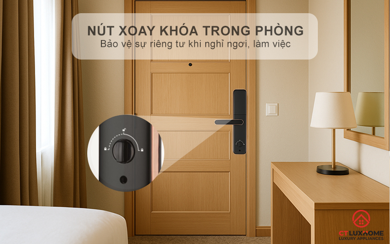 Nút xoay khóa trong phòng - Bảo vệ riêng tư