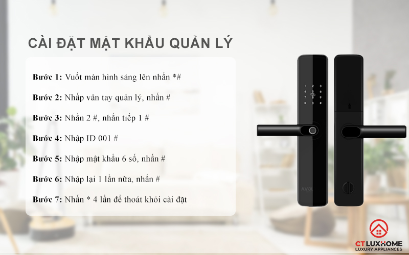 Cài đặt mật khẩu quản lý