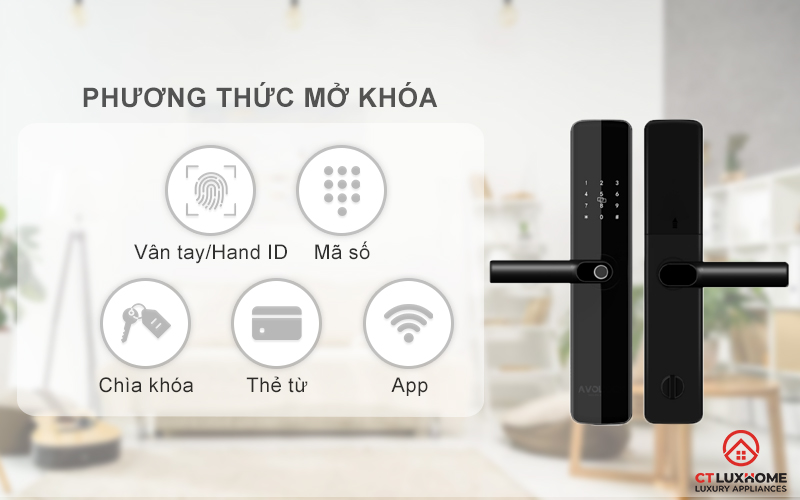Mở khóa nhanh chóng, linh hoạt với nhiều phương thức