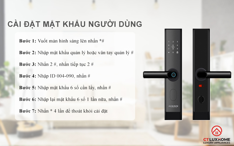 Cài đặt mật khẩu người dùng