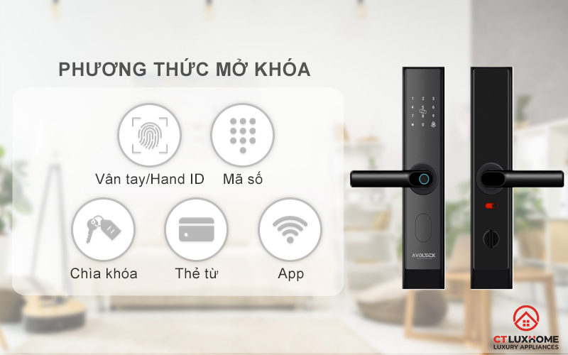 Mở khóa nhanh chóng, linh hoạt với nhiều phương thức