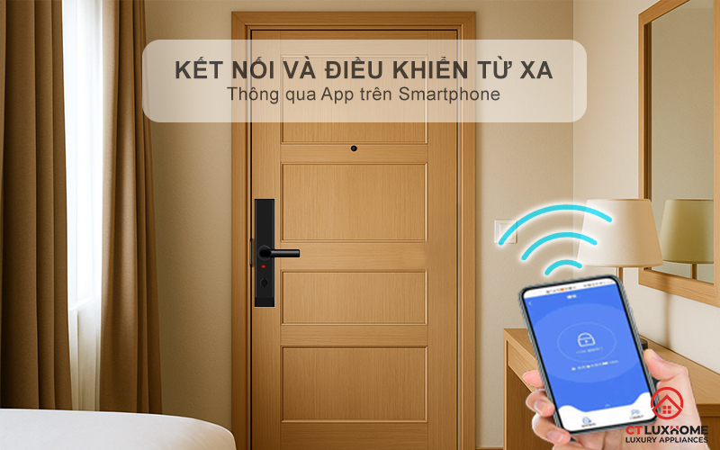 Kết nối thông minh, điều khiển khóa từ xa tiện lợi qua điện thoại
