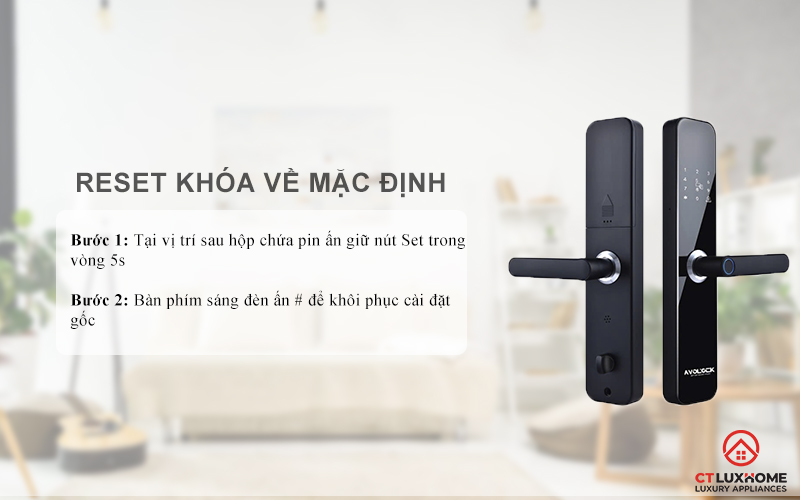 Reset khóa về mặc định