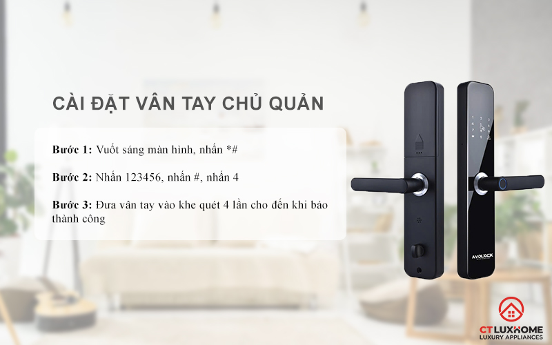 Cài đặt vân tay quản lý