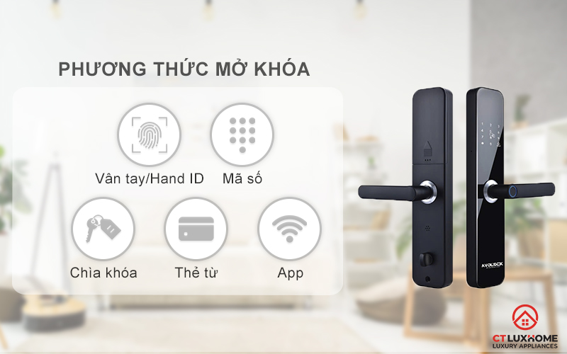 Mở khóa nhanh chóng, linh hoạt với nhiều phương thức