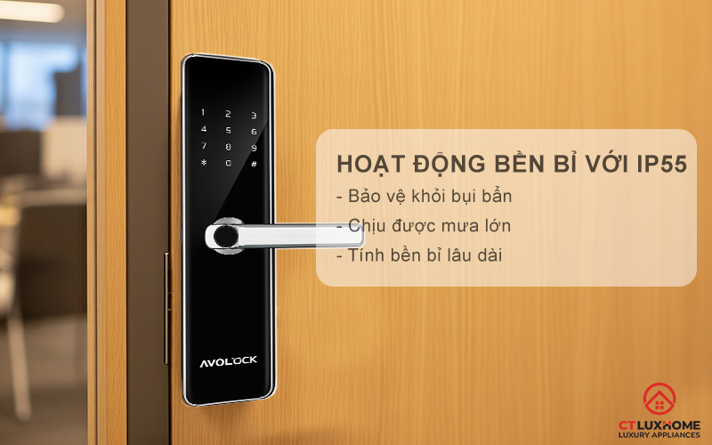 Hoạt động bền bỉ với IP55