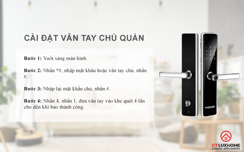 Cài đặt vân tay quản lý