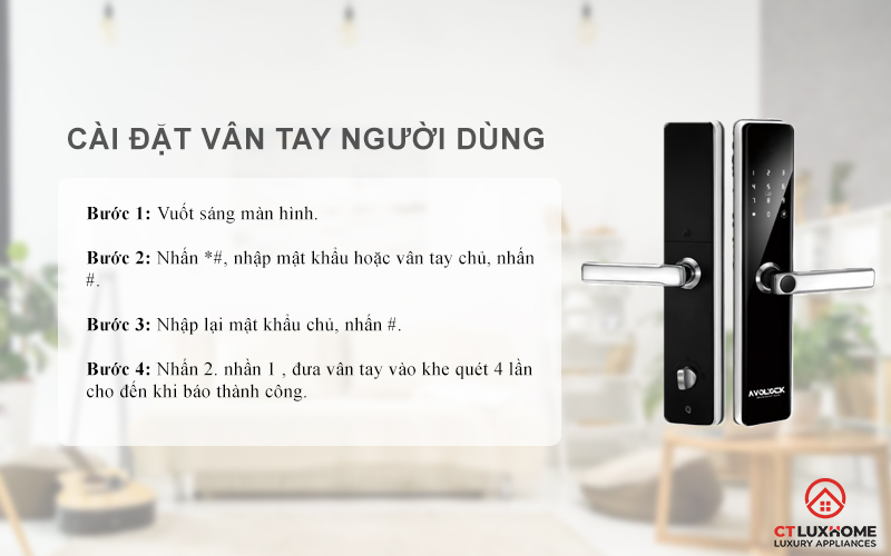 Cài đặt vân tay người dùng