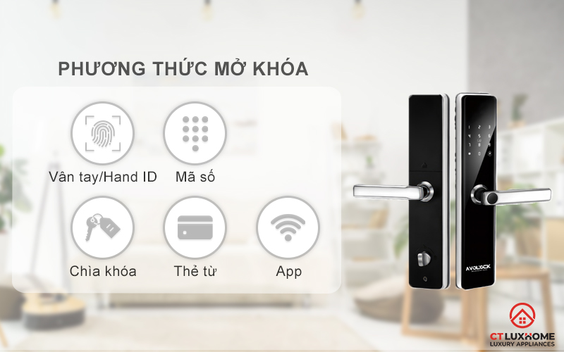 Mở khóa nhanh chóng, linh hoạt với nhiều phương thức